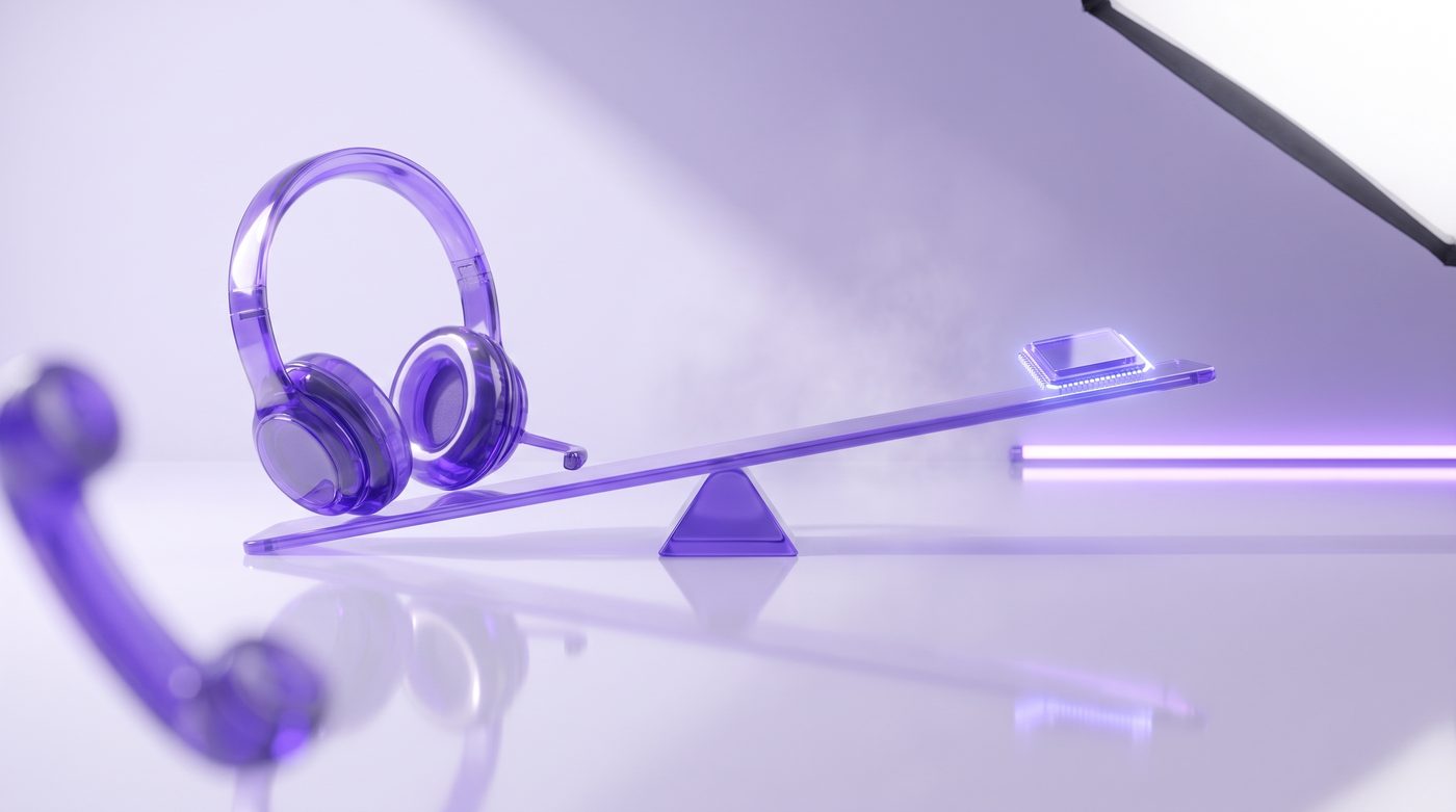 A headset and a chip weighed against each other